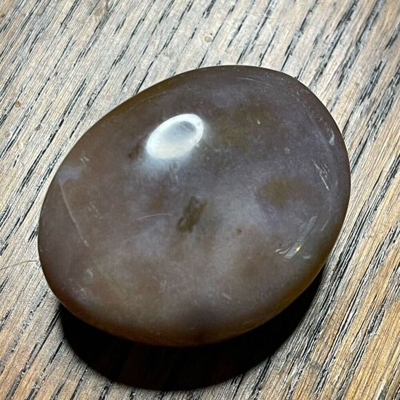 Ocean Jasper palm stone crystal natural agate agatized brown orange green white - Picture 1 of 6